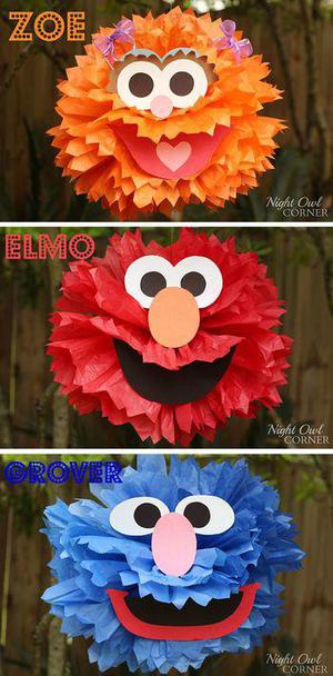 Sesame Street Diy Pom Poms