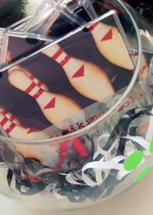 bowling cd party favors