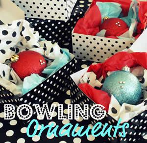 bowling ornament party favors