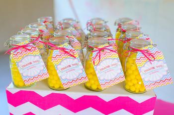 Yellow Candies In A Jar