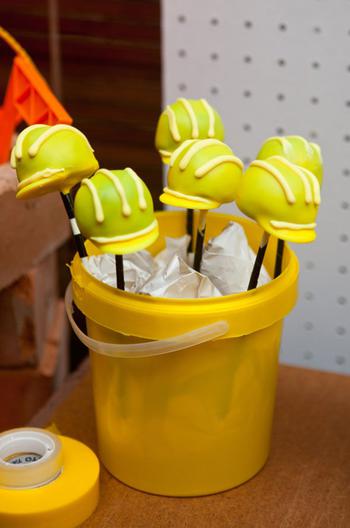 Hard-Hat Cake Pops