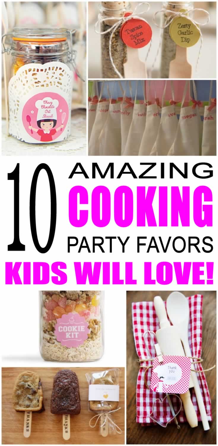 kids cooking party favors