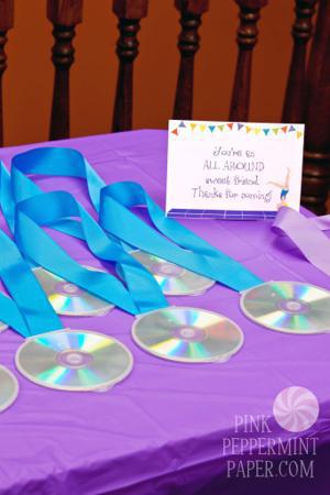 Gymnastics Medal CD Favor