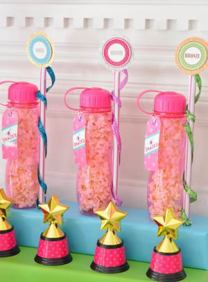 Water Bottle Popcorn Treats