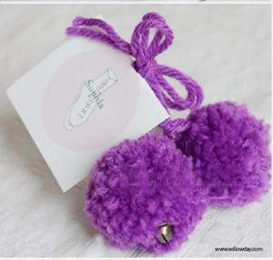 DIY Ice Skate Pom Poms