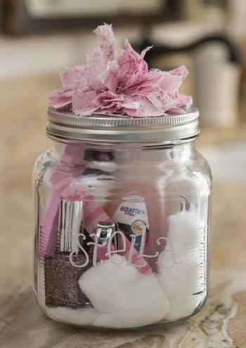 Mason Jar Nail Polish Baby Shower Favor