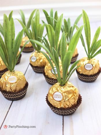 Ferrero Rocher Pineapple Favors