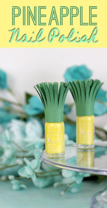 Simple Pineapple Nail Polish Favor