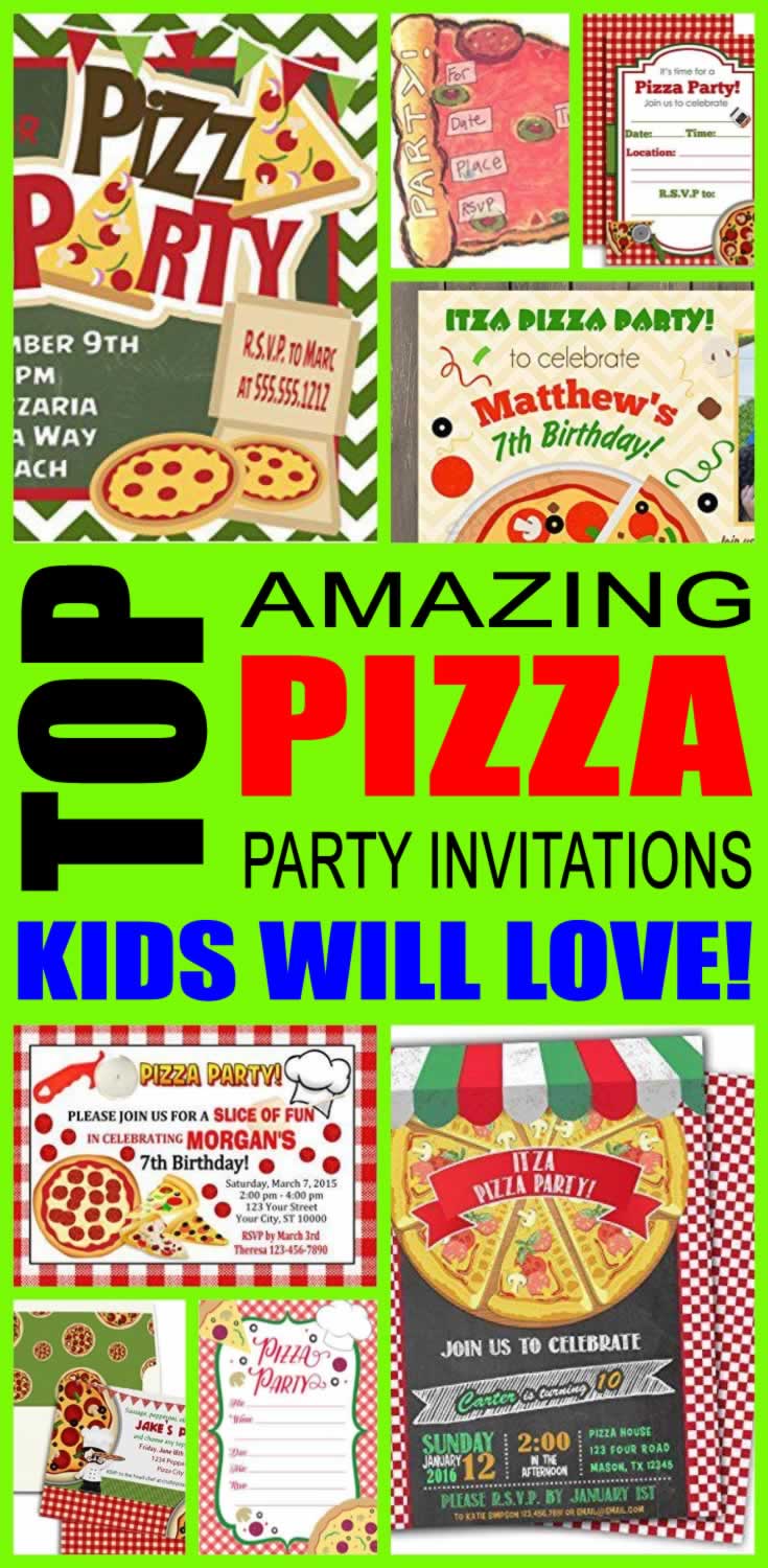 Pizza Party Invitation Ideas
