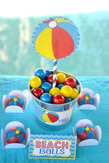 Kids Pool Party Table Decorations