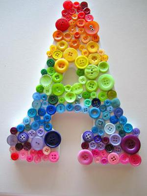 Rainbow Button Art