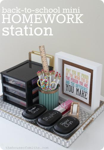 Homework Station Organizer