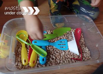 Bean Sensory Bin