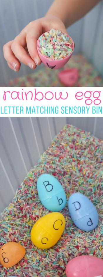 Colored Rice Sensory Bin