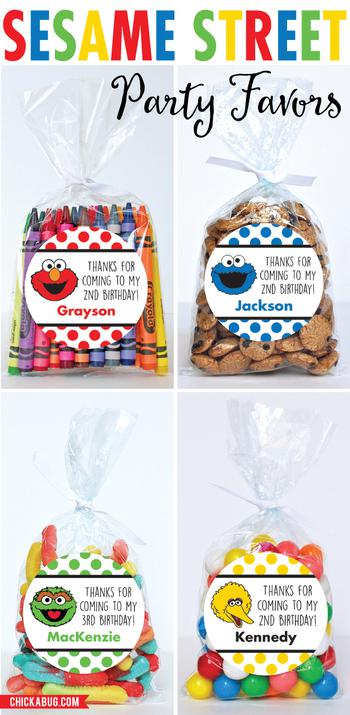 Sesame Street Baby Shower Favor Bags