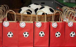 Soccer Balls and Soccer Party Favor Bags