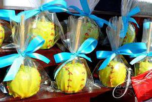 Softball Cake Pops