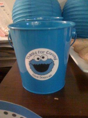 Cookie Monster Blue Bucket