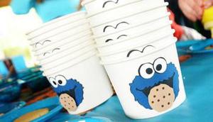 Cookie Monster Ice Cream Cups