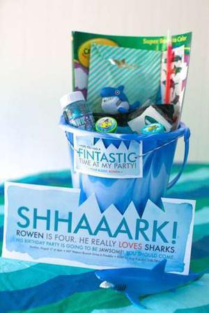 Shark Theme Party Favor Bucket