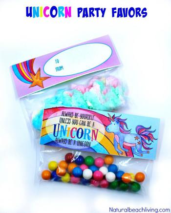 Unicorn Party Favor Treat Bags