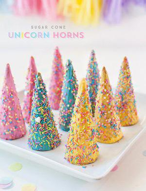Sugar Cone Unicorn Horns