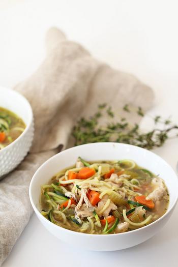 Chicken Zucchini Noddle Soup