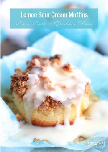 Keto Lemon Sour Cream Muffins