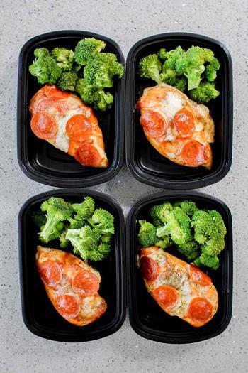 Keto Pizza Chicken Meal Prep