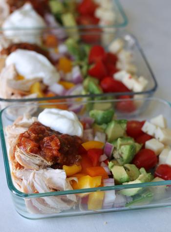 Low Carb Chicken Burrito Bowl Meal Prep