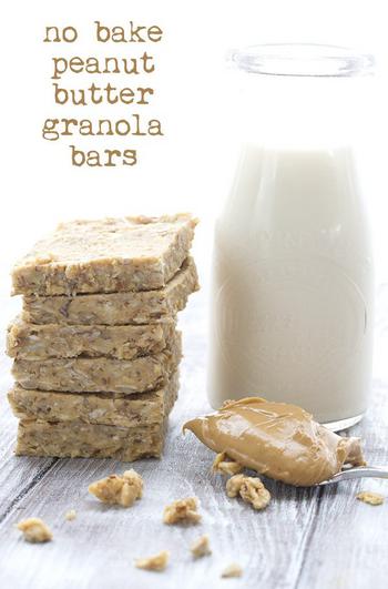 No Bake Peanut Butter Granola Bars