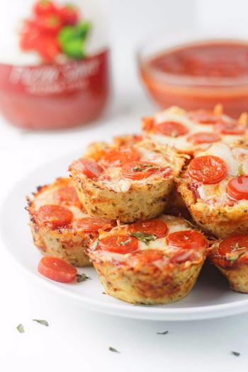 Keto Cauliflower Pizza Bites