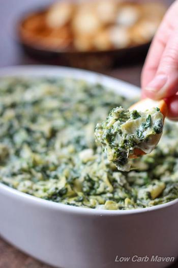 Cheesy Low Carb Spinach Artichoke Dip
