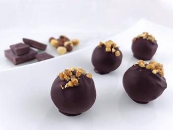 Keto Dark Chocolate Hazelnut Truffles Fat Bombs