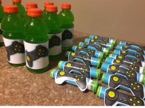 Gatorade & M & Ms Video Game Party Favors