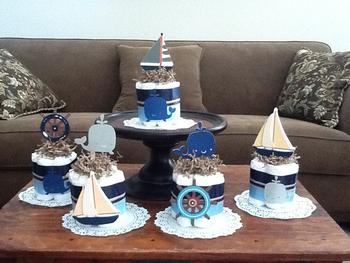 Whale Diaper Cakes