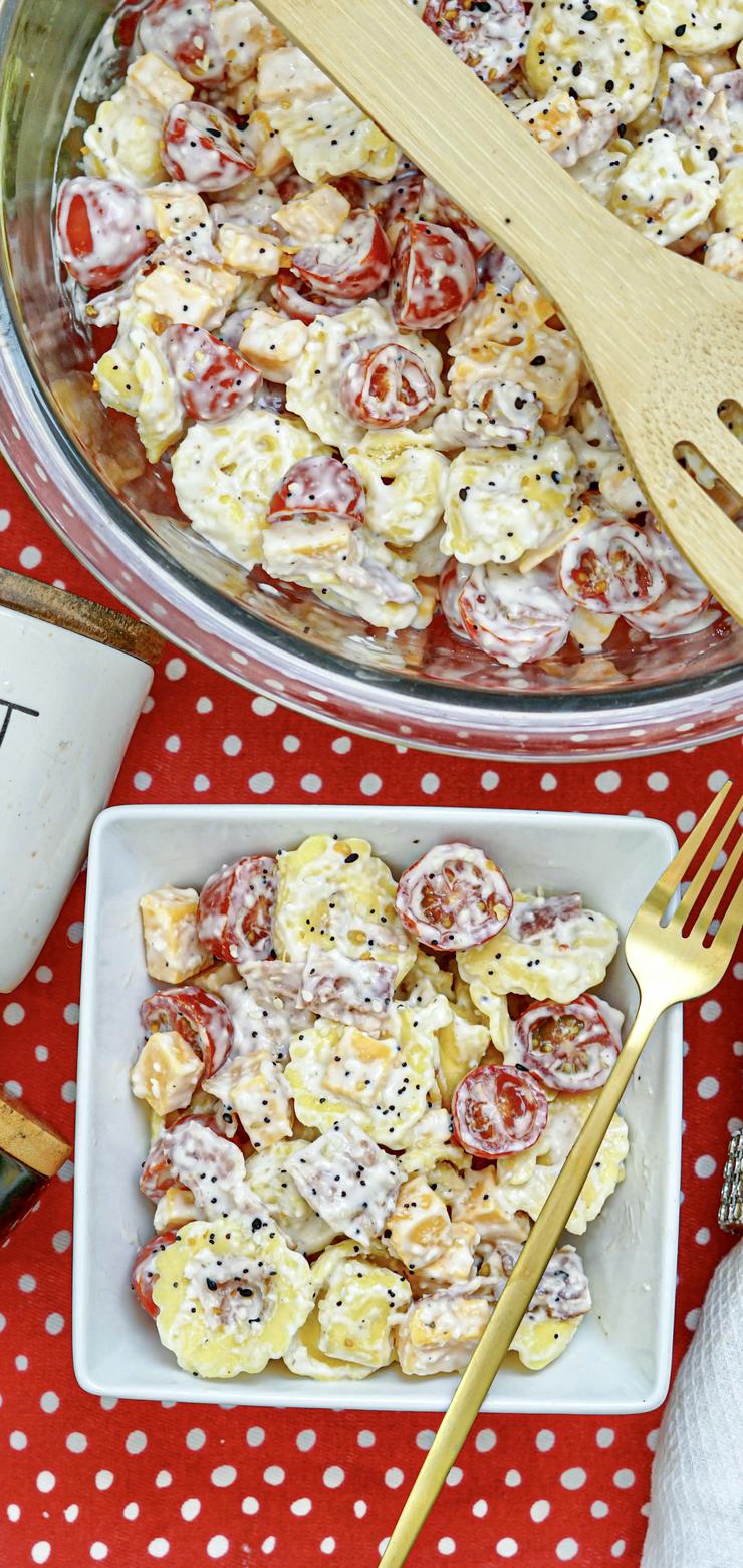 Bacon Cheddar Ranch Tortellini Salad