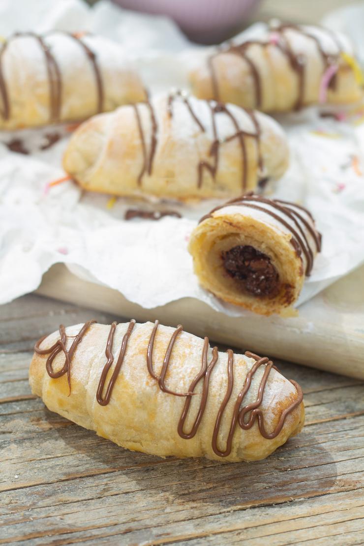 Nutella Chocolate Chip Croissants